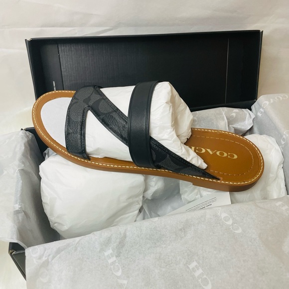 New Coach Harlan Black Sandal leather various sizes - Picture 2 of 10